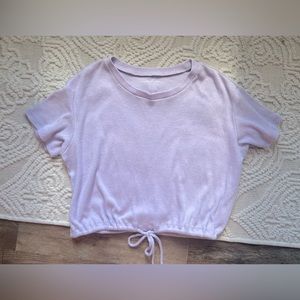 American Eagle cinched waist cropped t-shirt